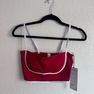 ALO Yoga Red and White Bandeau Intimate